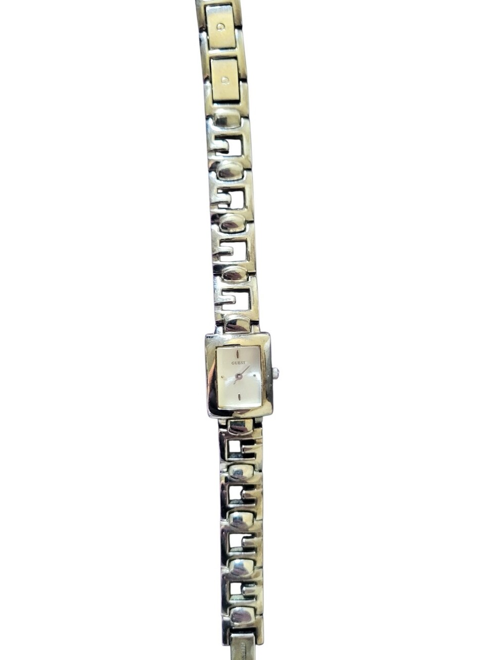 Seiko Silver Tone Rectangular Link Bracelet Watch